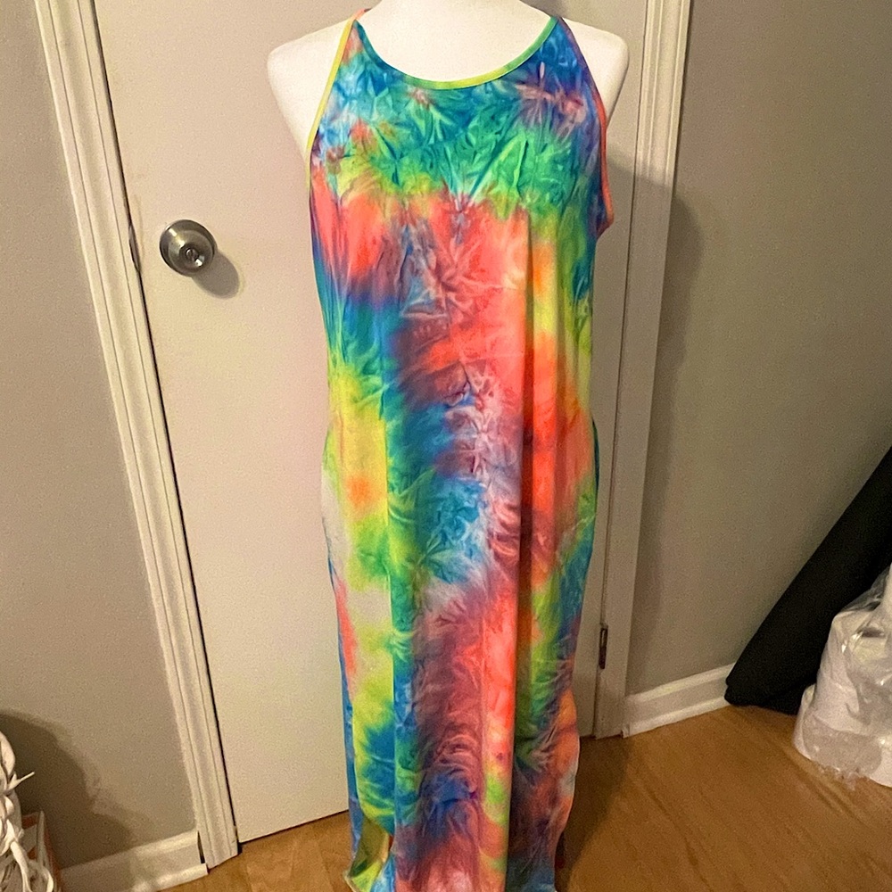Tie dye maxi dress